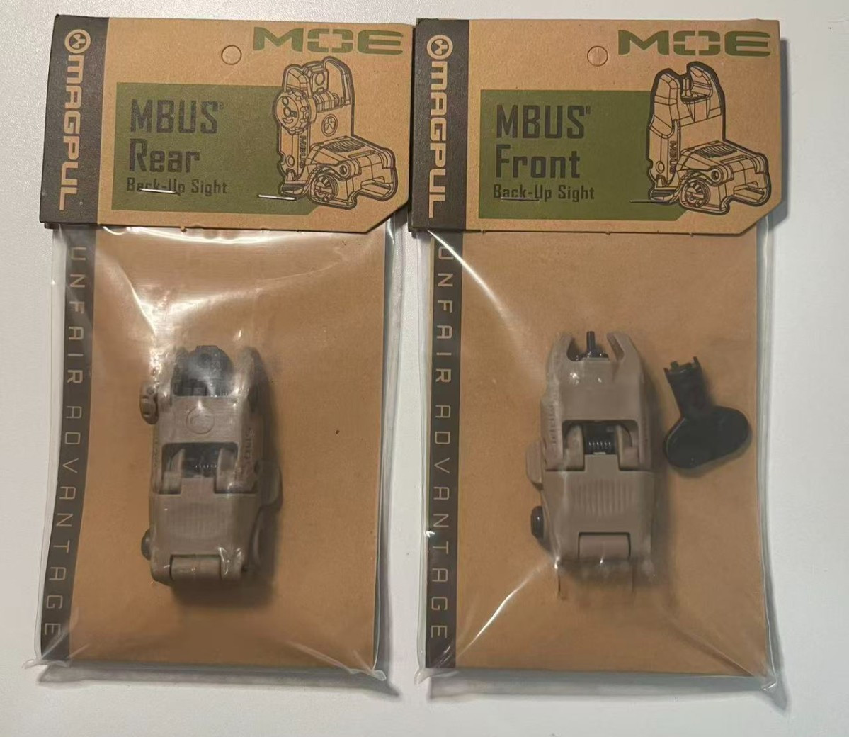 Mągpul Flip Up Back Up Sight Front / Rear Sights NEW GEN2
