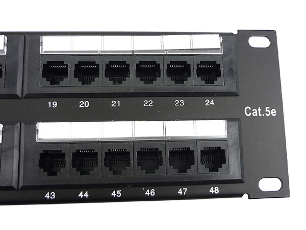 CNAweb 48 Port Cat5e 2U Rackmount 110 RJ45 Network Patch Panel 568A 568B