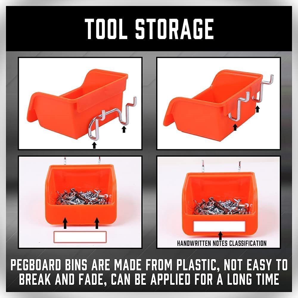 HORUSDY 238-Piece Pegboard Hooks Assortment Pegboard Accessories with Pegboard B