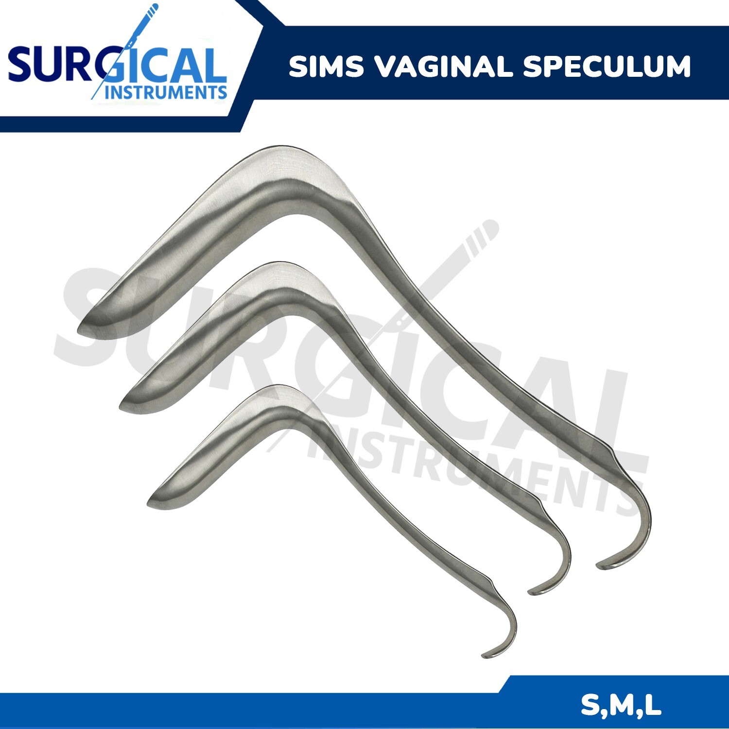 Sims Vaginal Speculum S,M,L Single Ended Obstetrical & Gynecology German Grade