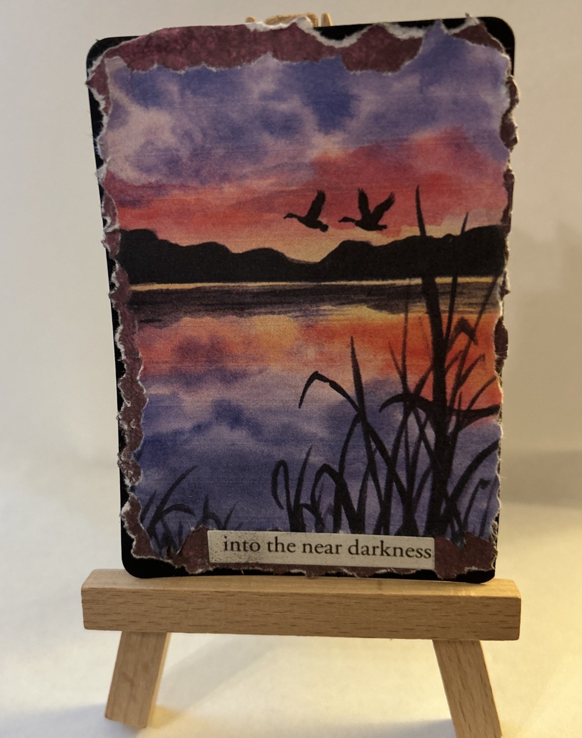 ACEO Art Card/Collage-into the near darkness