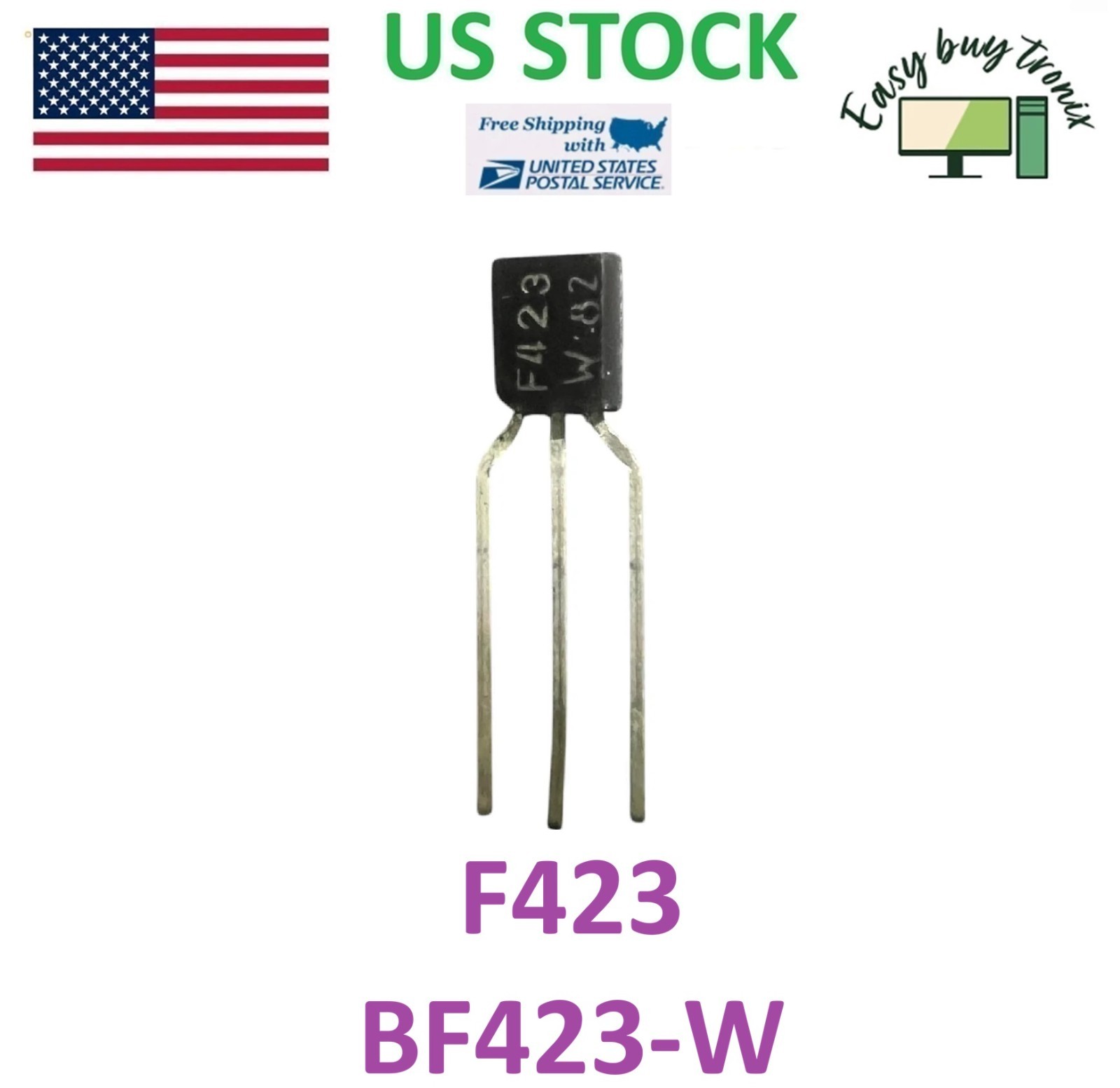 10Pcs F423 BF423 BF423W TRANSISTOR US Seller, SHIPPING WITH TRACKING