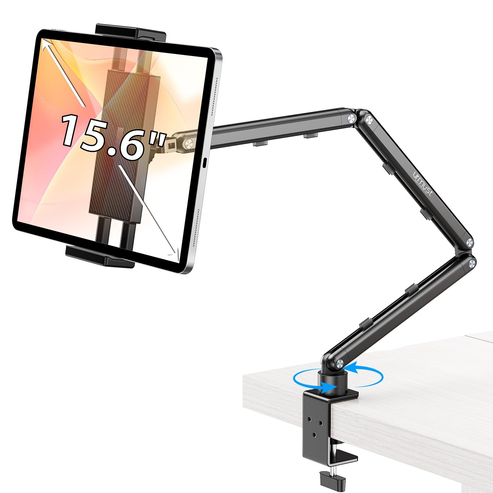 Urmust Tablet Stand for Desk, Adjustable iPad Holder for Bed, 360° Rotation, ...