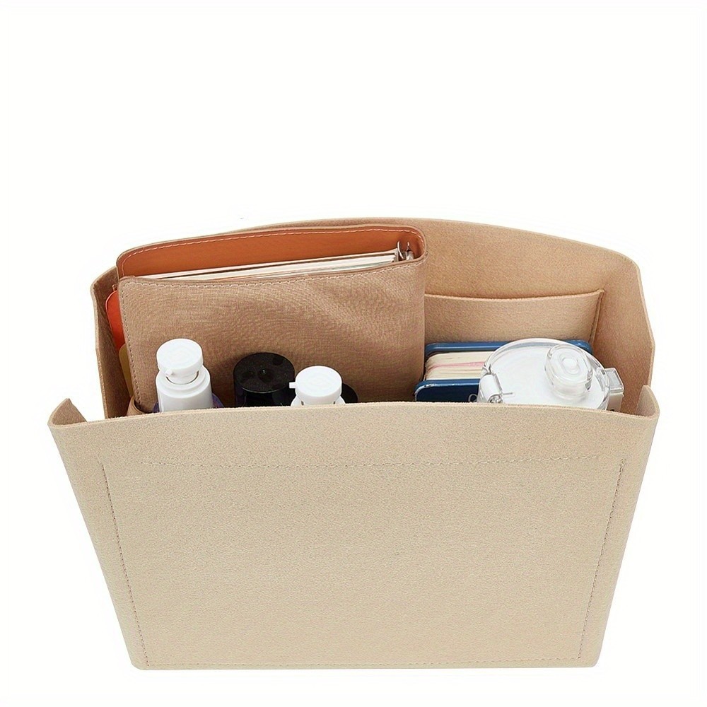1pc Felt Purse Organizer Insert Women's Shell bag Liner Cosmetics Storage