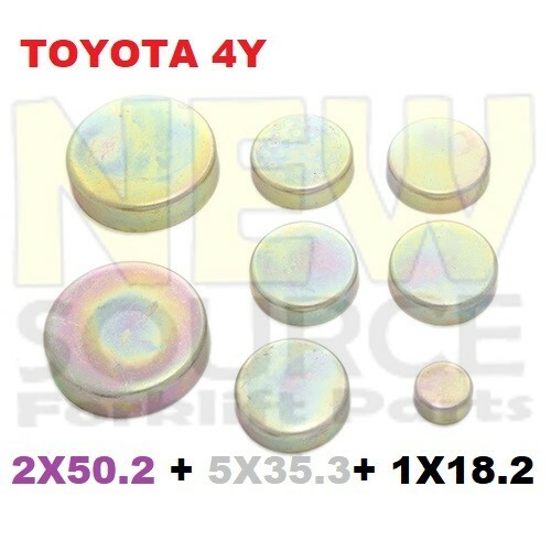 TOYOTA 4Y FREEZE PLUG KIT WITH 8 PLUGS FITS TOYOTA FORKLIFTS SMKITTOYOTA