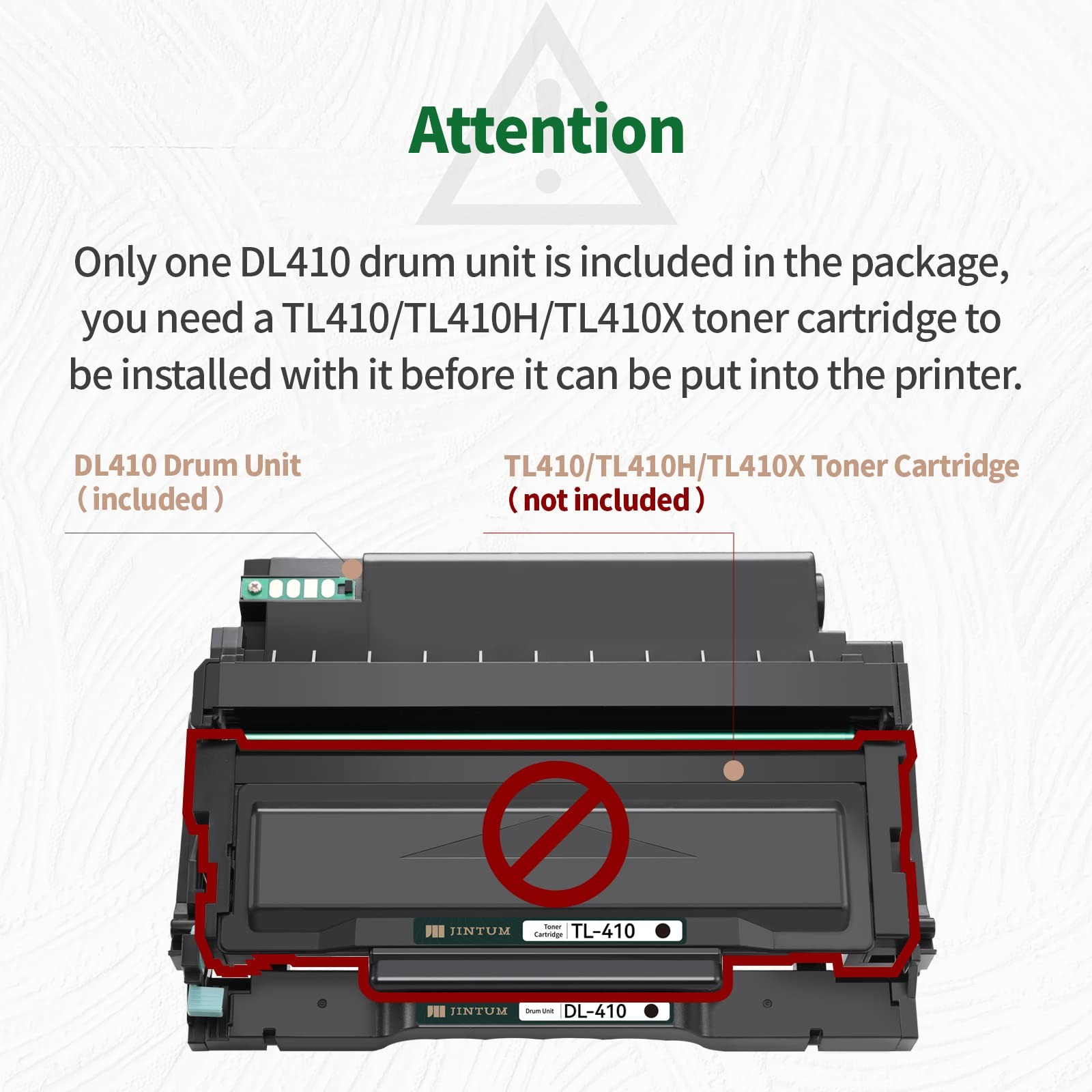 JINTUM DL-410 Drum Unit Compatible with Pantum DL410 drum unit 1 pack
