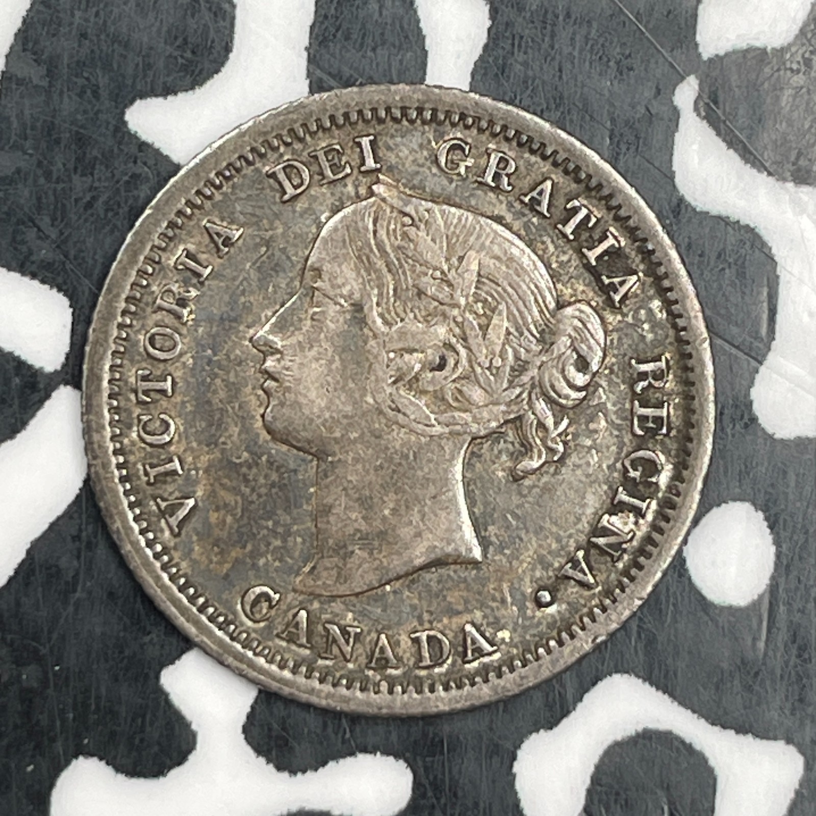 1858 Canada 5 Cents Lot#JM1649 Silver! Nice!