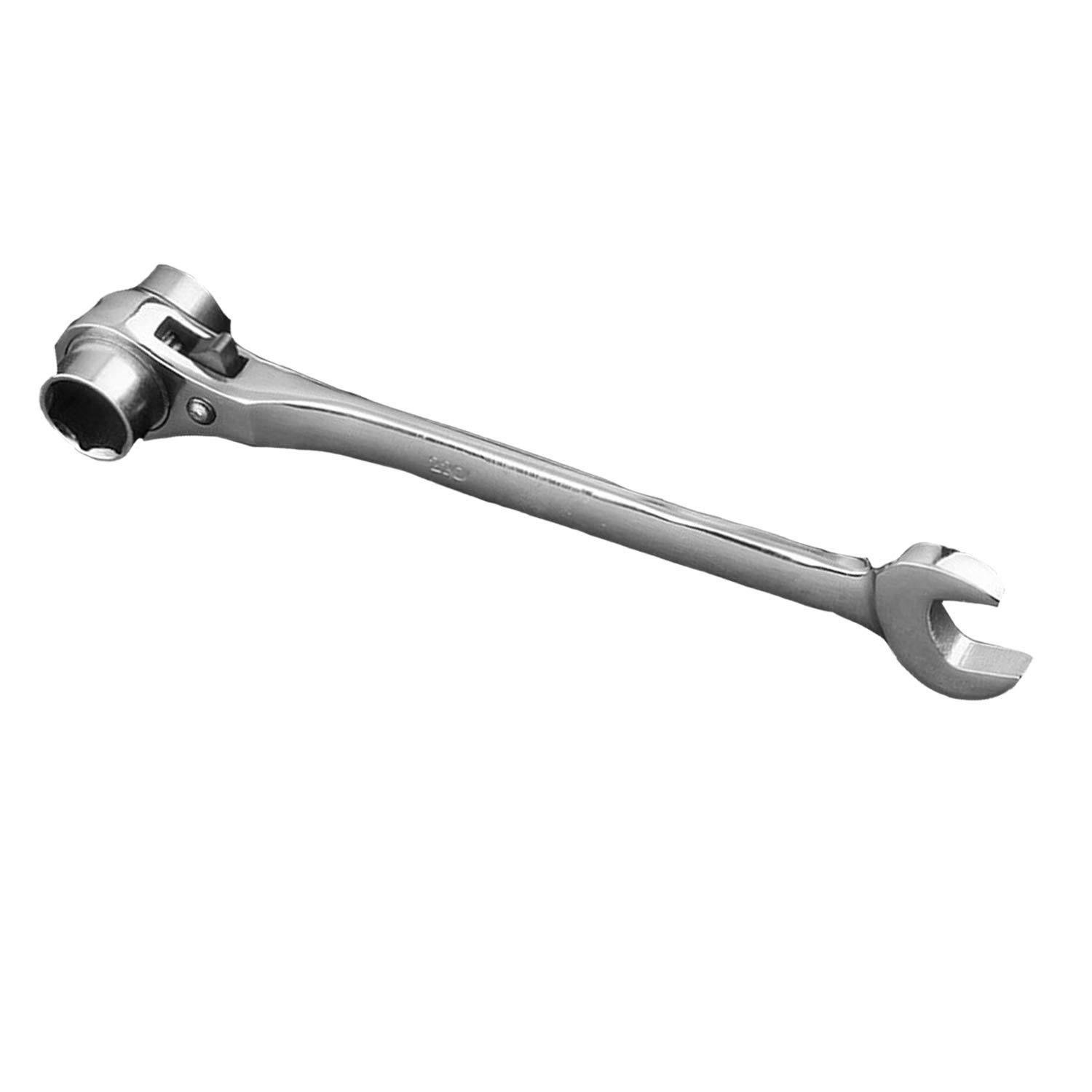 FORSUN 2 in 1 Scaffolding Podger Ratchet Wrench Socket Spanner Silver