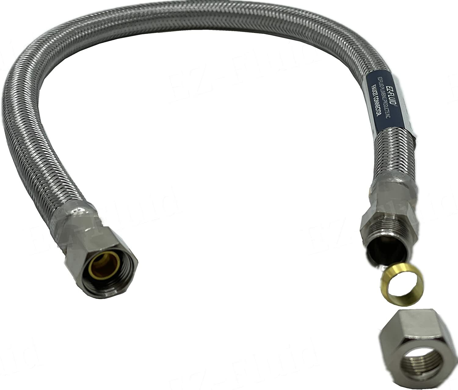 (2) 20" Faucet Extension Supply Hose Connector 3/8" Female Comp x 3/8" Male Comp