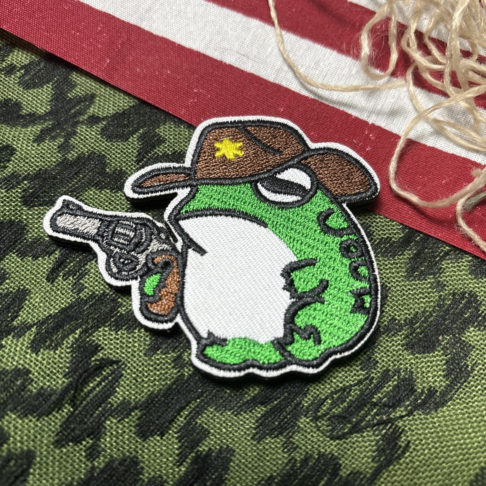 Cowboy Frog… Morale Patch ~3x2.5” Hook & loop Tactical Gear Patch
