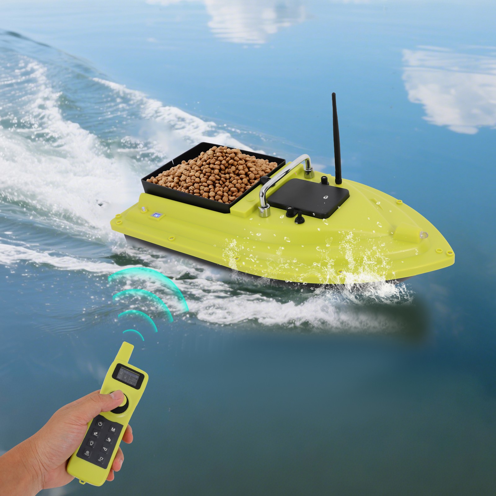 Bait Boat Remote Control Bait Boat 500m Fishing Bait Boat 2KG Bait Tank