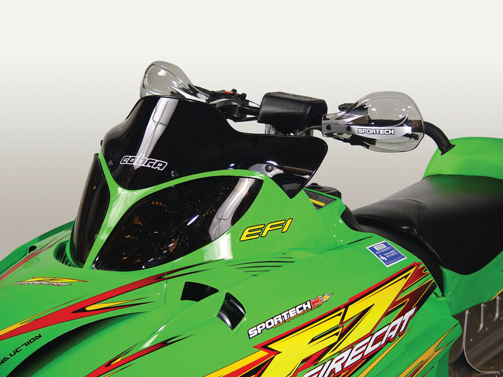 Powermadd Windshield 7in Solid Black Arctic Cat Firecat Sabercat M6 M8 12410