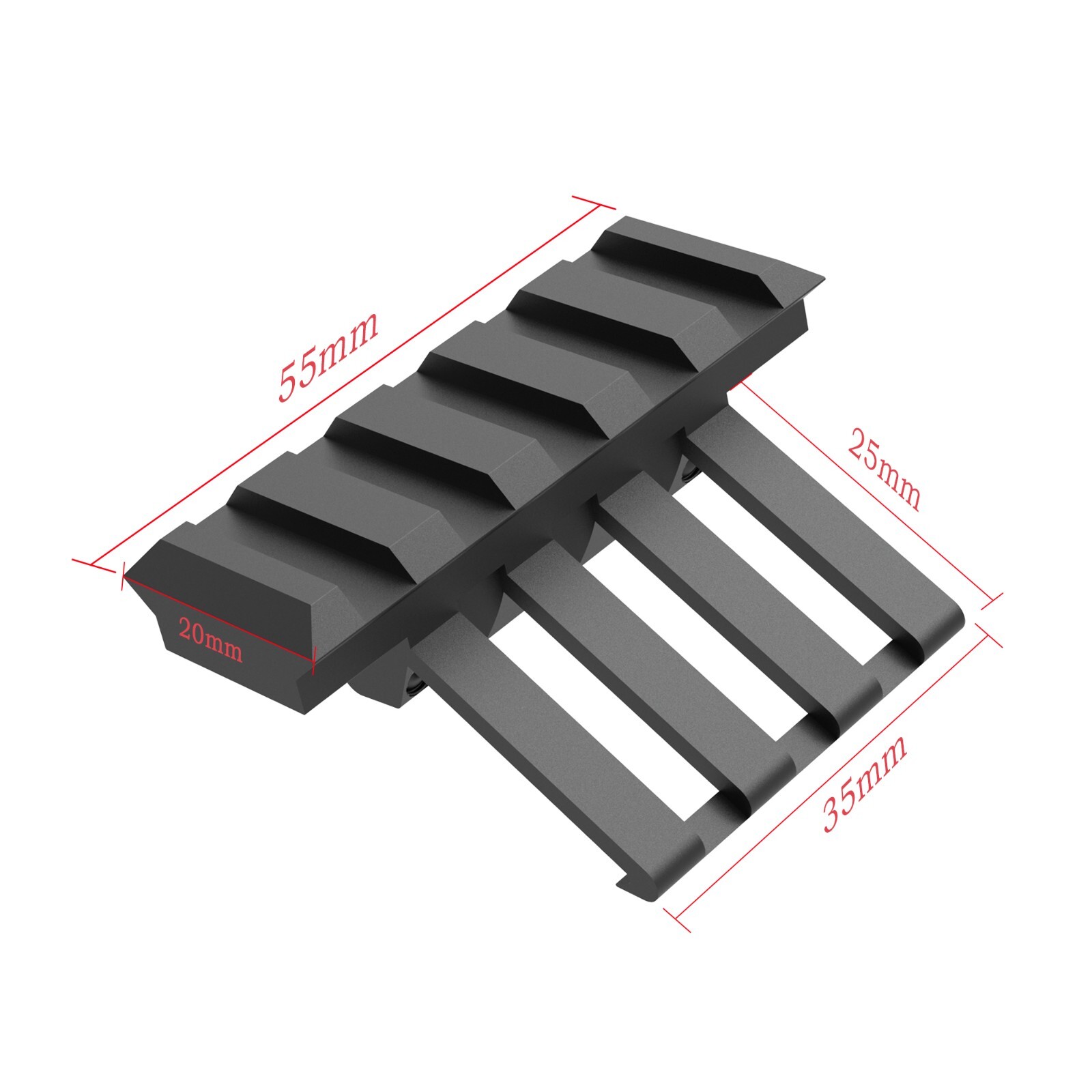 45 Degree Angled Offset Skeleton Side Rail Scope Accessory Sight Mount US SELLER