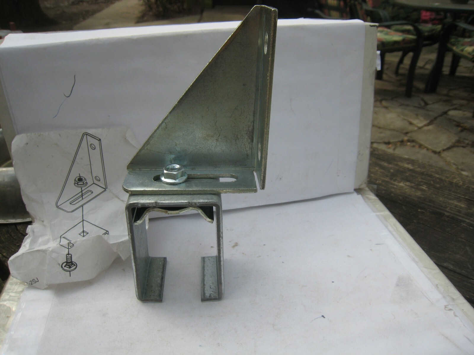 Sliding Barn Door Track Single Box Rail Bracket Steel HH57-9144 #9145566