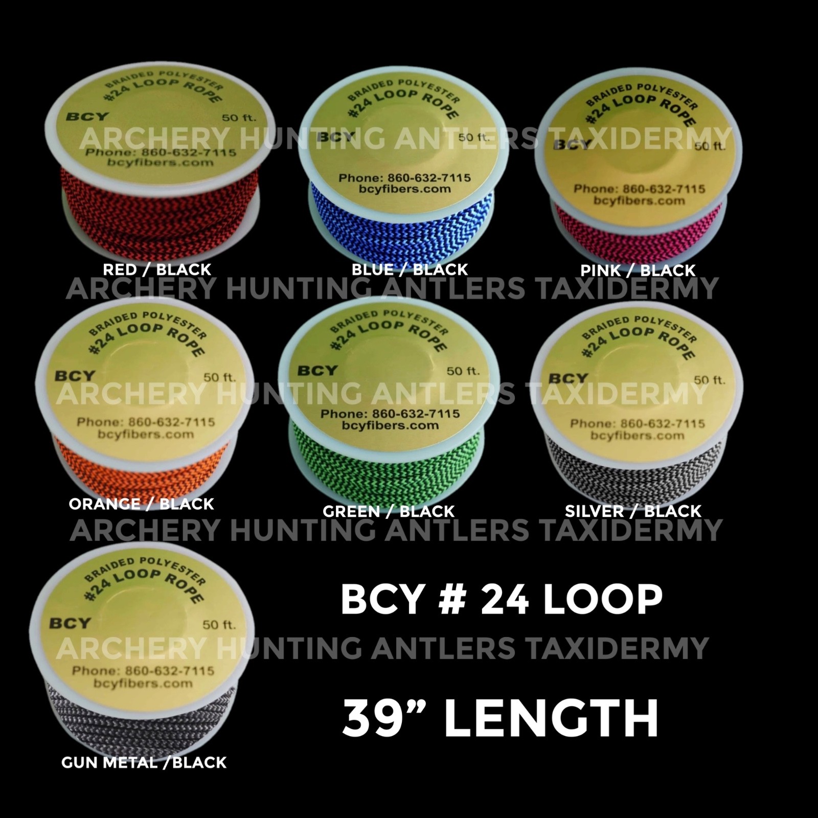 1 Meter - 2-COLOR BCY # 24 Archery Bowstring Bow String RELEASE D LOOP CORD ROPE