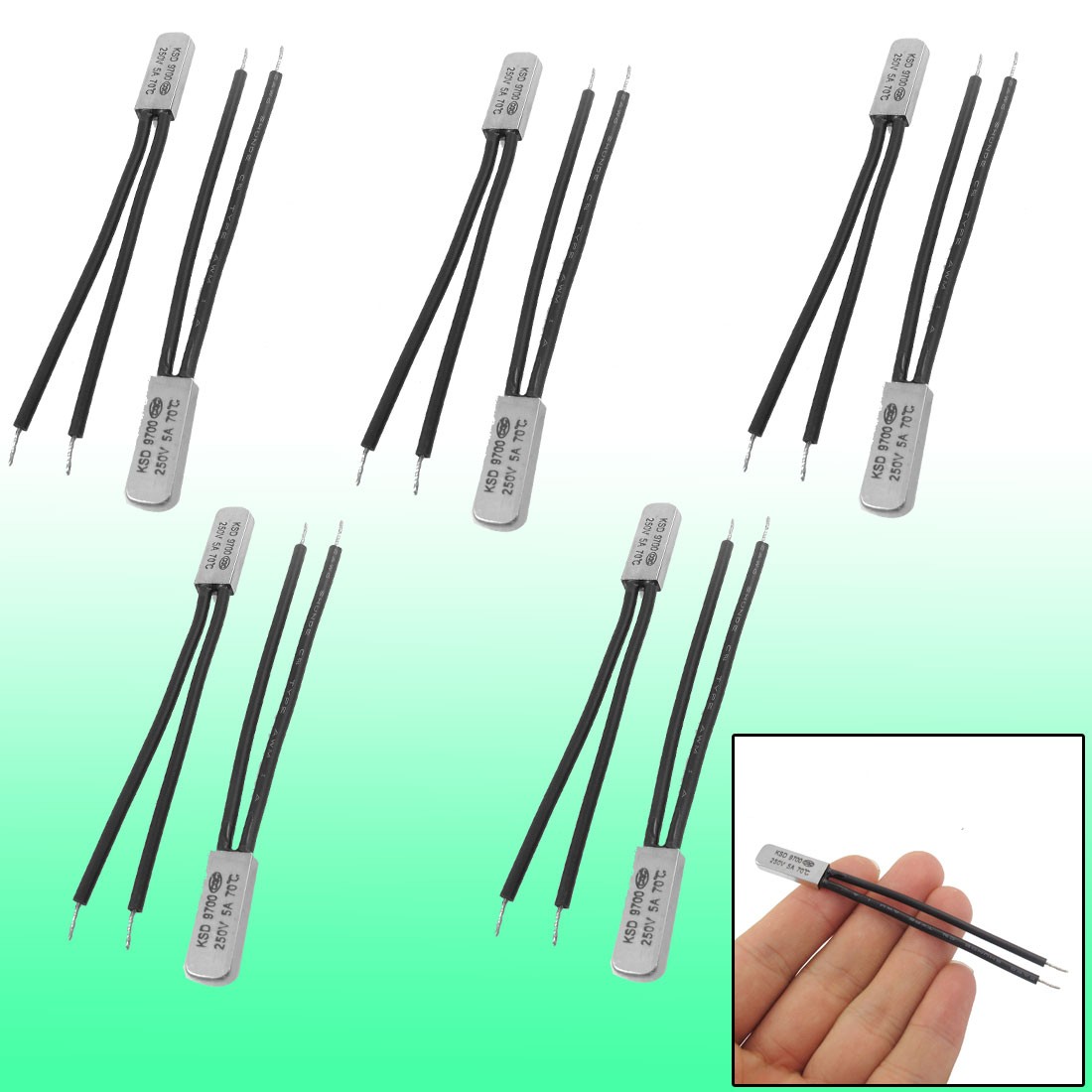 10 x Bimetal Temperature Control Switch Thermostat 70C NC KSD9700