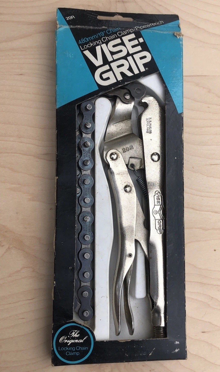 Vintage VISE GRIP No. 20R LockingChain  Pliers Petersen Mfg. Co. DeWitt Nebr.