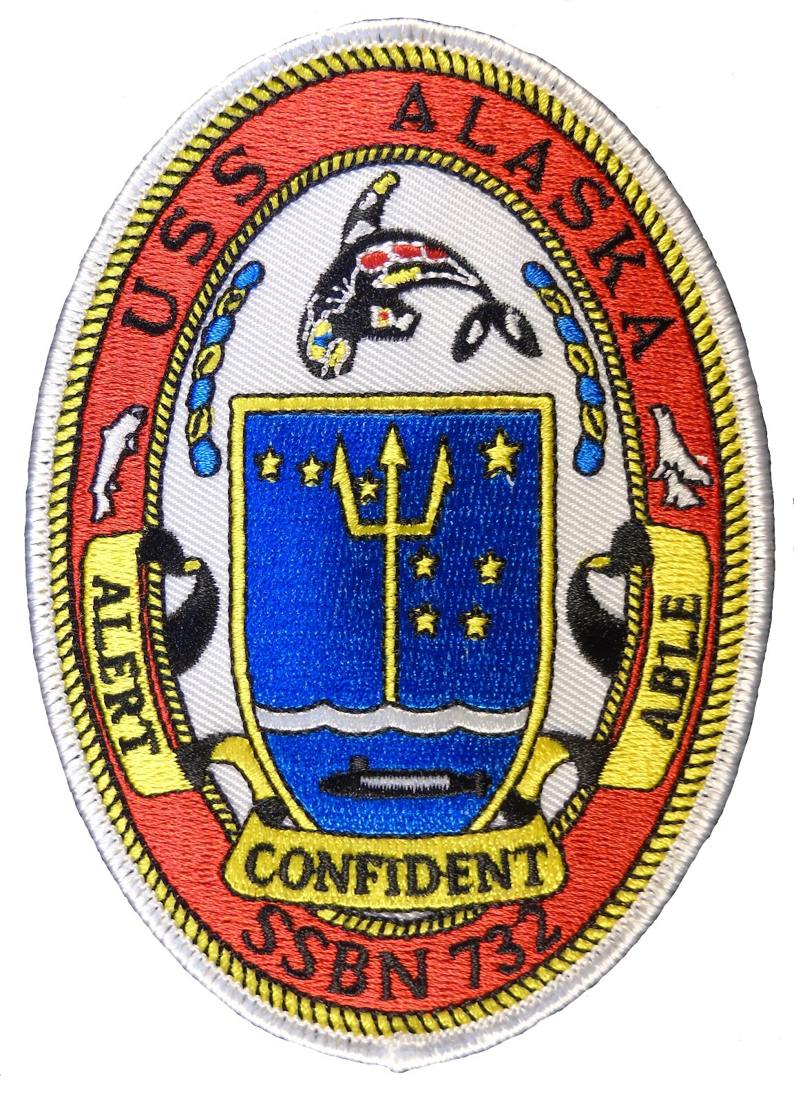 USS ALASKA SSBN-732 Submarine  US Navy Patch 4.5" P-5
