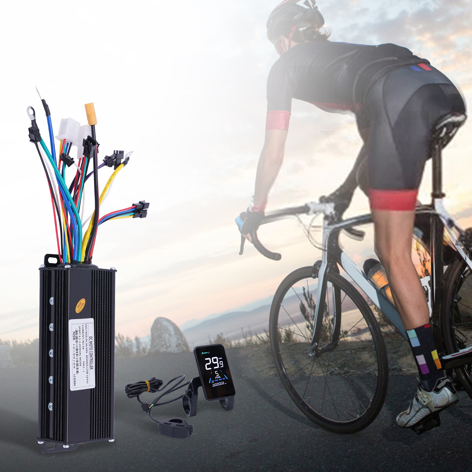 36V 1200W E-Bike Electric Bicycle Scooter Brushless Controller Kit LCD Display
