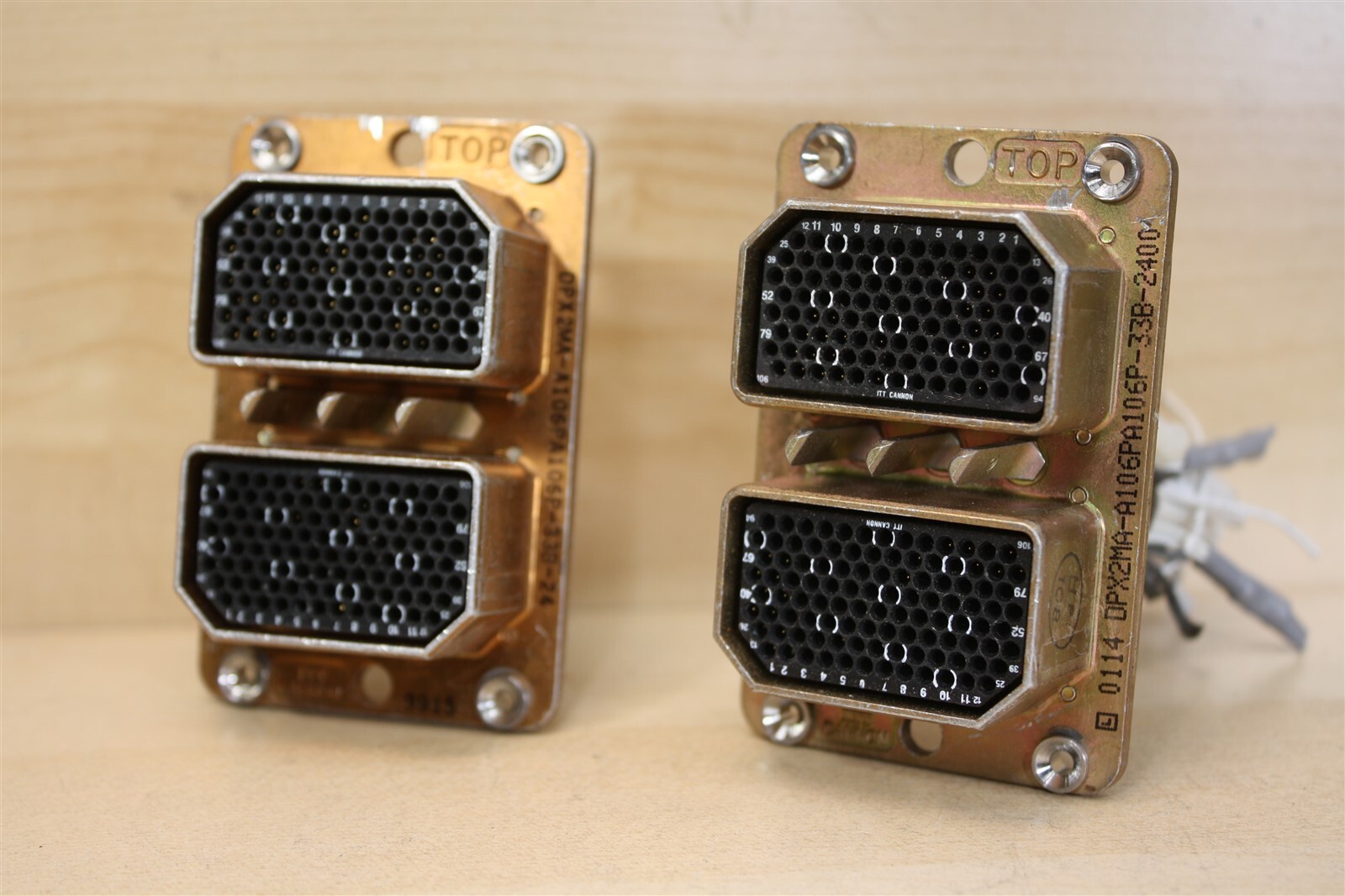 Pair of (2) ITT Cannon DPX2MA-A106PA106P-33B-24 Connector