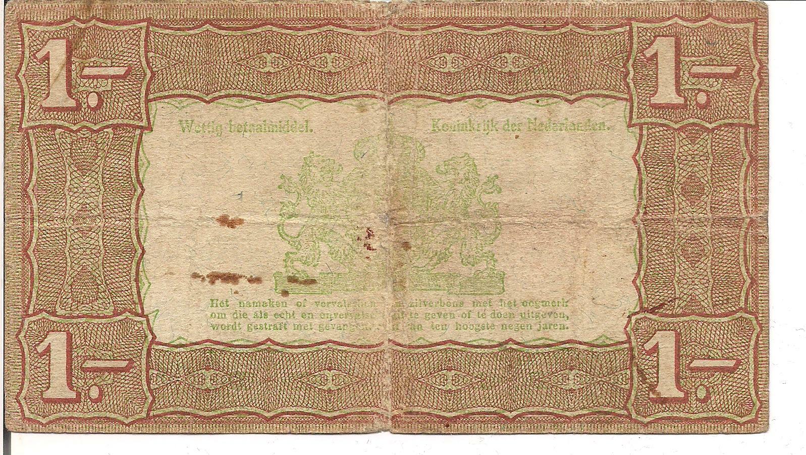 NETHERLANDS, 1 GULDEN, SILVERBON, 1938