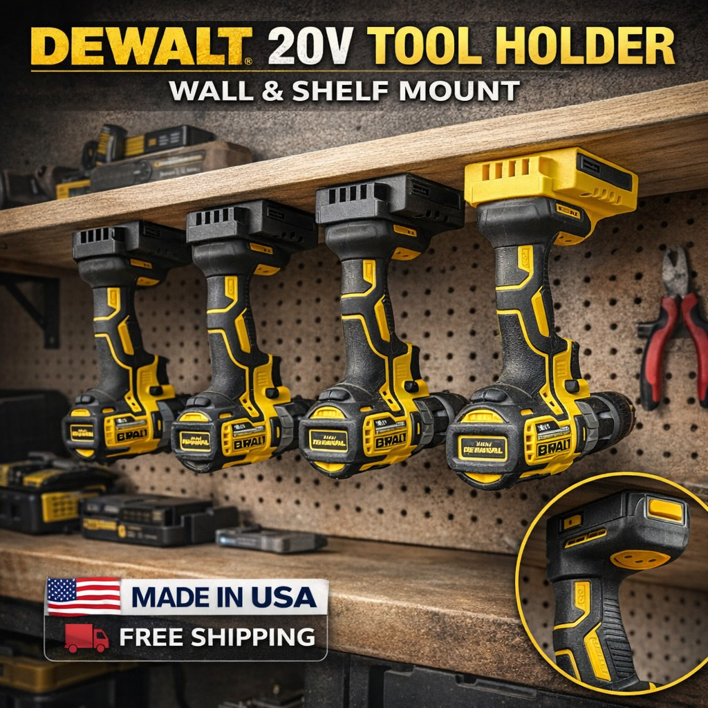 DeWalt 20V Tool Holder Wall Mount Drill Hanger Rack Organizer (2 4 8 Pack)