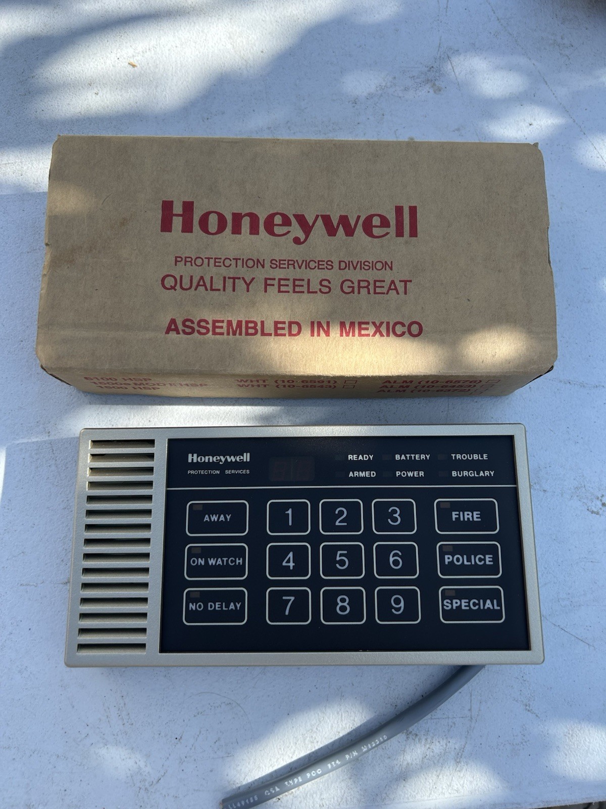 Honeywell Security Control Panel Vintage NEW Free Shipping