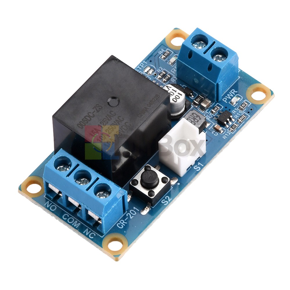 DC 5-28V Wide Voltage 1-Channel Single Button Bistable Self-Locking Relay Module