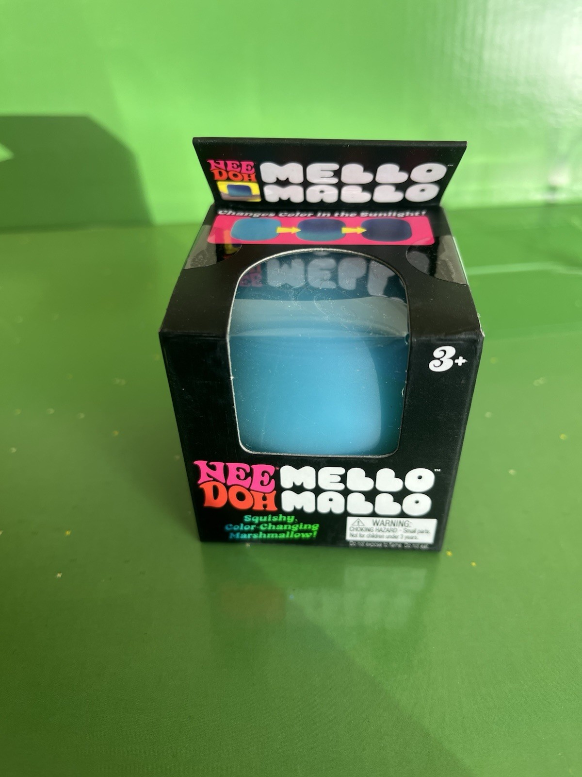 AUTHENTIC NeeDoh Mello Mallo BLUE Color Changing Squishy Nee Doh Mellow Mallow