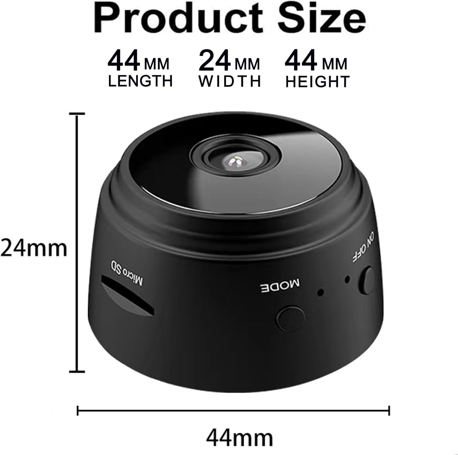Compact 1080P Security Camera - Ultra-Wide Lens with Multi-User Access & Storage