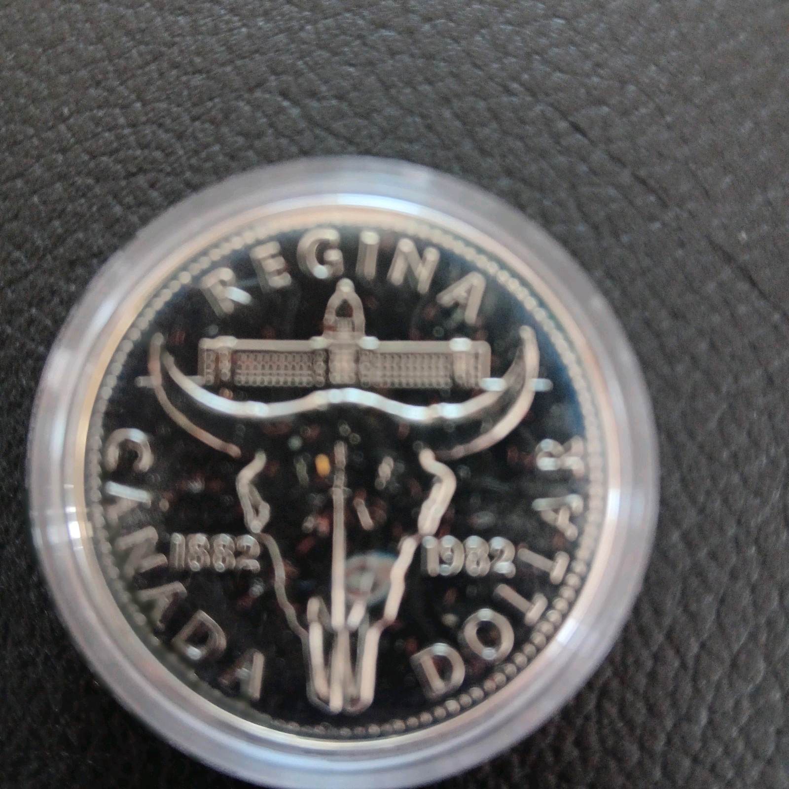 Canadian Proof 50% Silver Dollar 1882-1982 Commemorates Regina
