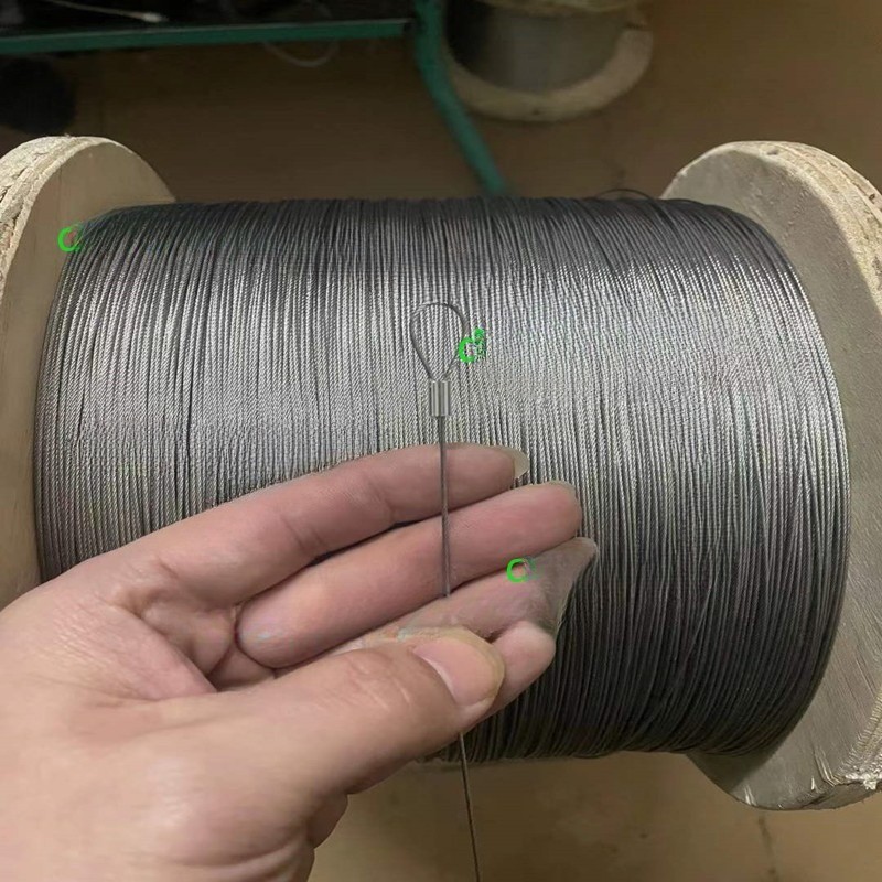 304 Stainless Steel Fine Soft Wire Rope Clothes Line Diameter 0.3mm-0.8mm