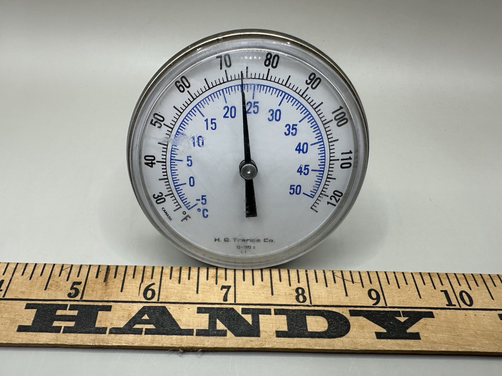 H.O. trerice 52-2863 adjustable angle thermometer -5 50 degrees celsius