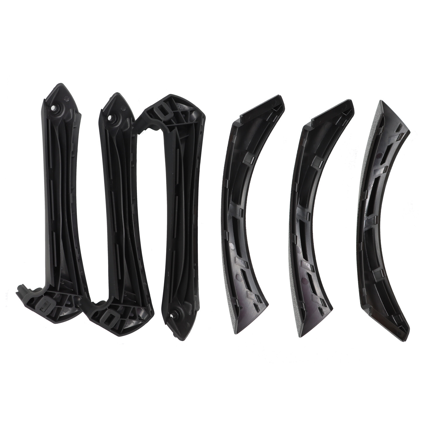 6Pcs Inner Door Panel Handle Pull Interior Trim Cover For BMW E90 06-11 Black