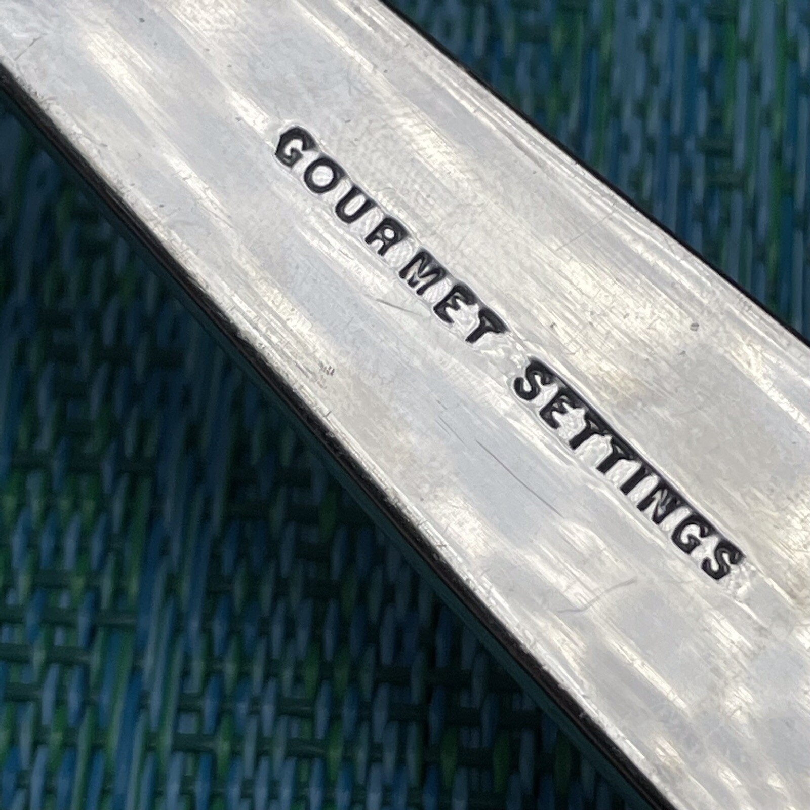 4 Gourmet Settings Spoons - Unknown Pattern - Slotted Serving 2 Soup 1 Teaspoon