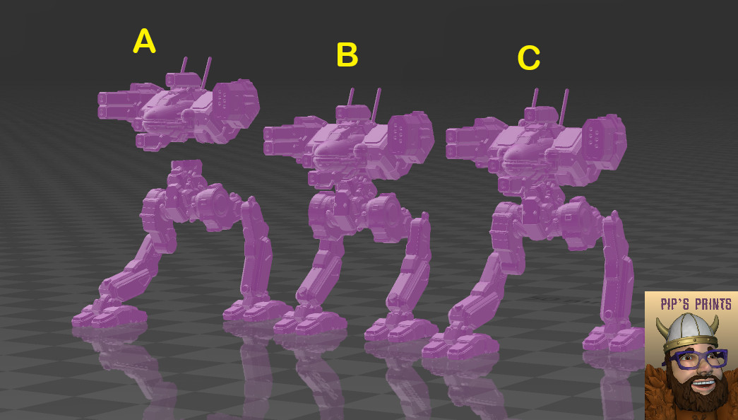 OSR-3D Osiris Mech For Battletech CGL Scale Syllogy Three Variations!
