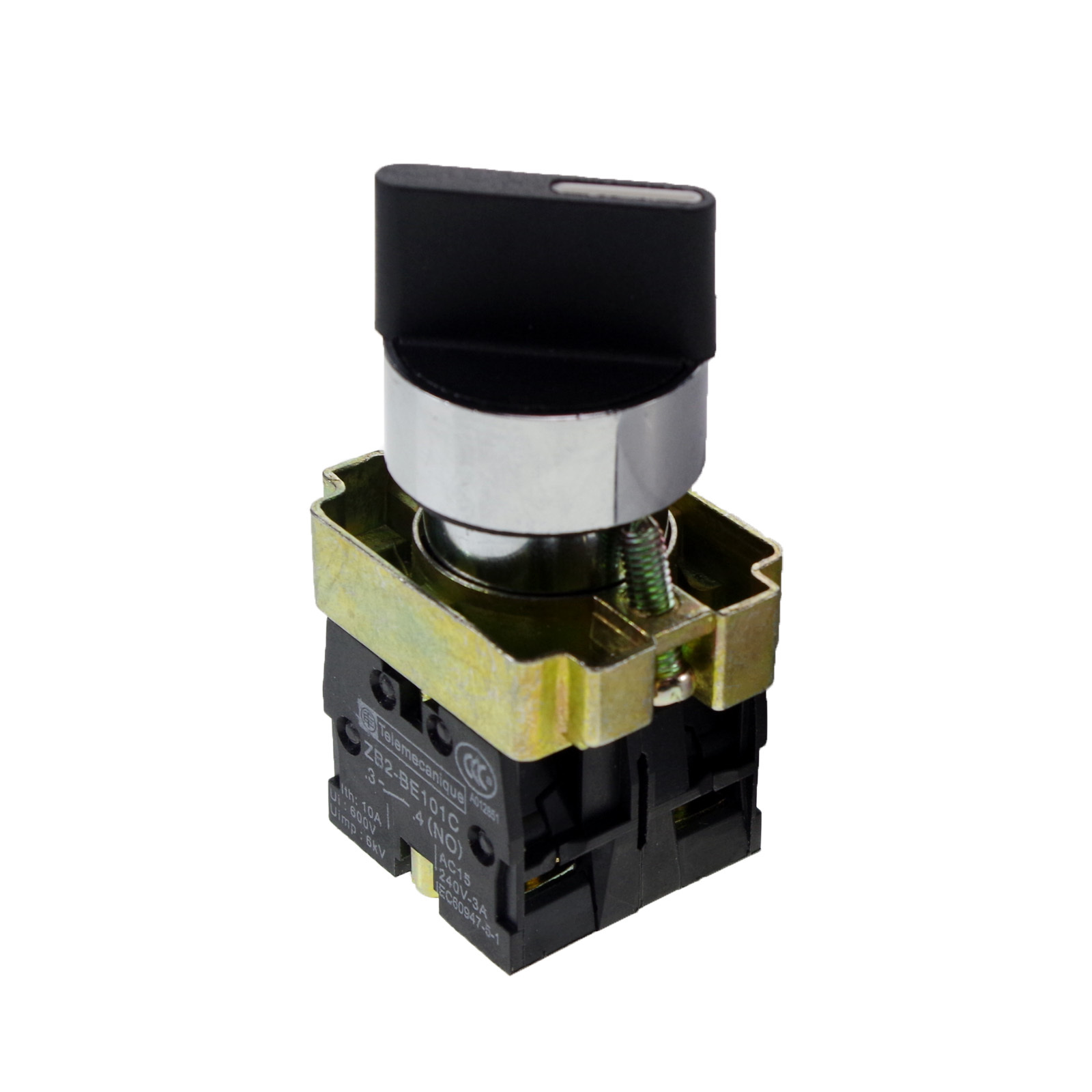 XB2BD25C 1 NO 1 NC 2 Positions Latching Select Selector Switch 22mm Mount