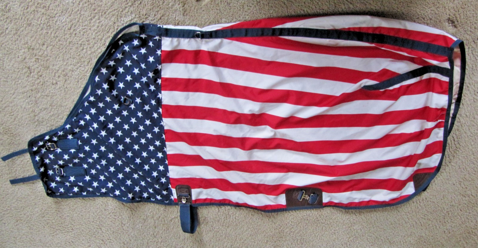 Big D Style American Flag Sz 80 Nylon Horse Sheet