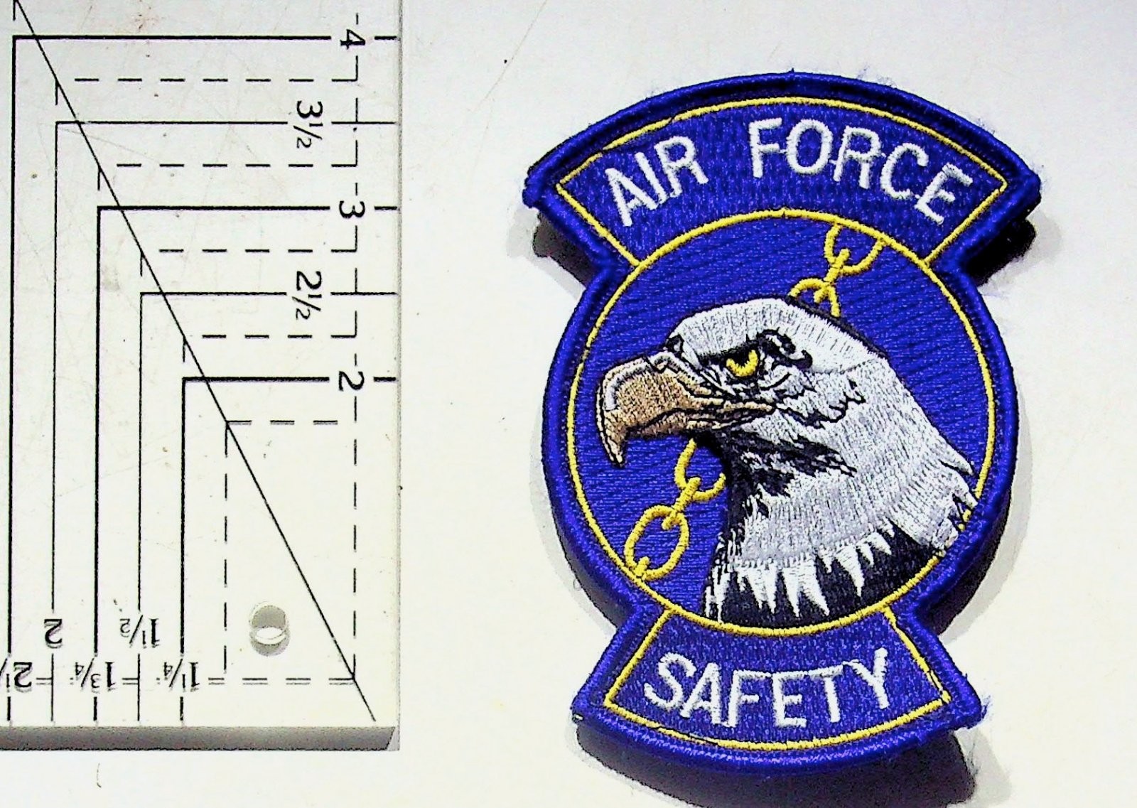 USAF Air Force Safety Eagle Military Patch Insignia Embroidered 3 Inch
