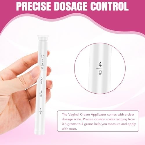 60 Pack Disposable Vaginal Applicators for Creams, Gels & Suppositories, Soft Ti