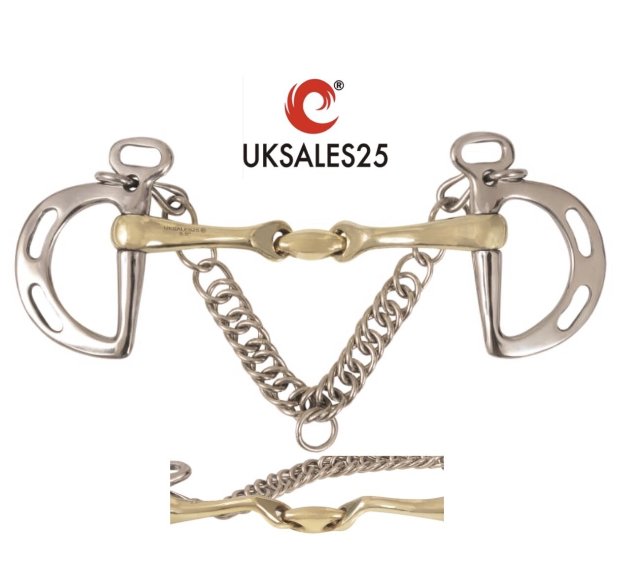 Kimblewick Verbindend Angled Double Jointed Bit (UKSALES25®) *SAME DAY DISPATCH*