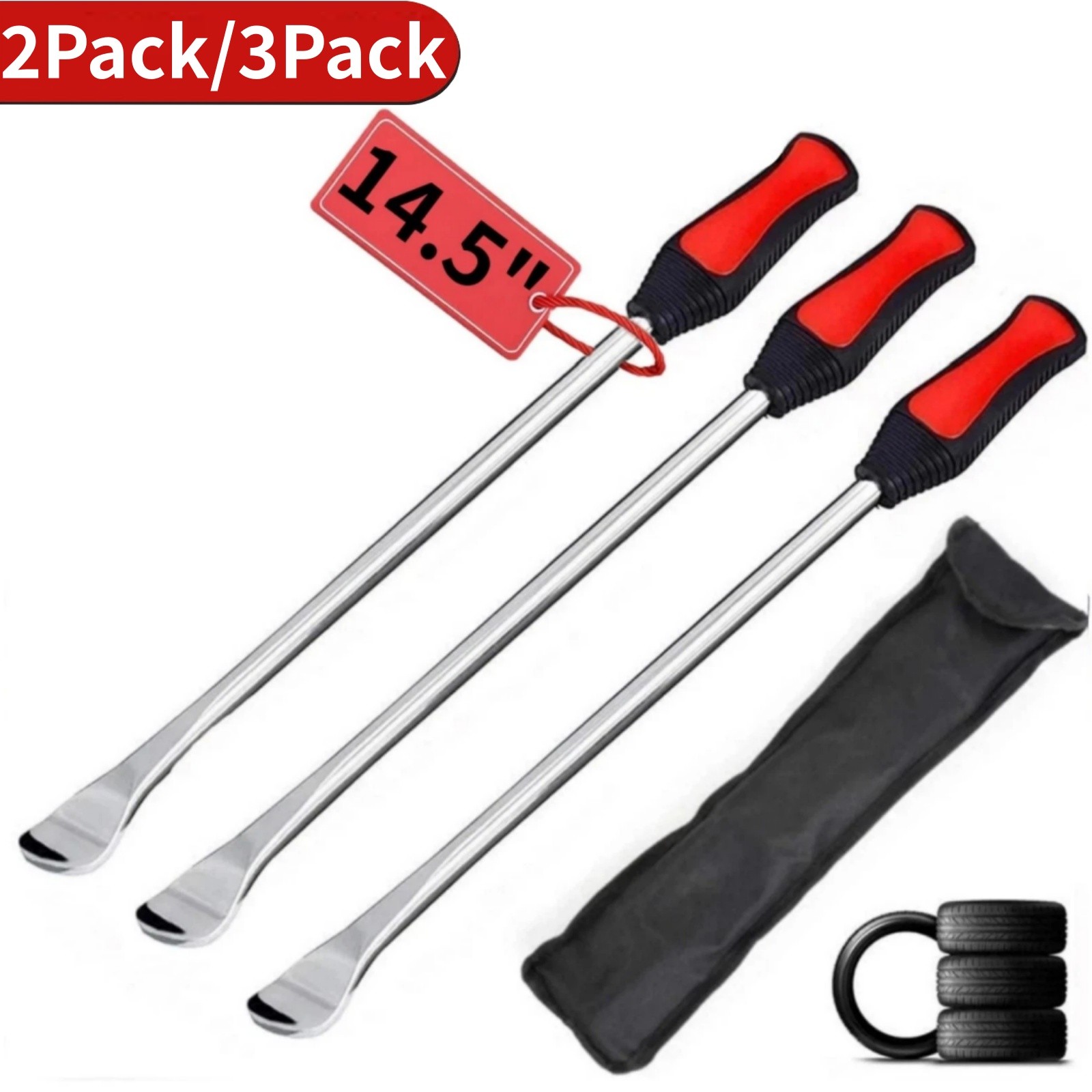 14.5" Steel Tire Spoon Lever Iron Kit Professional Motorcycle Tire Changing Tool