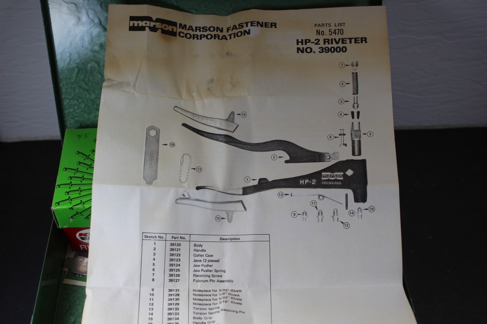 Marson No.200 Rivet Kit