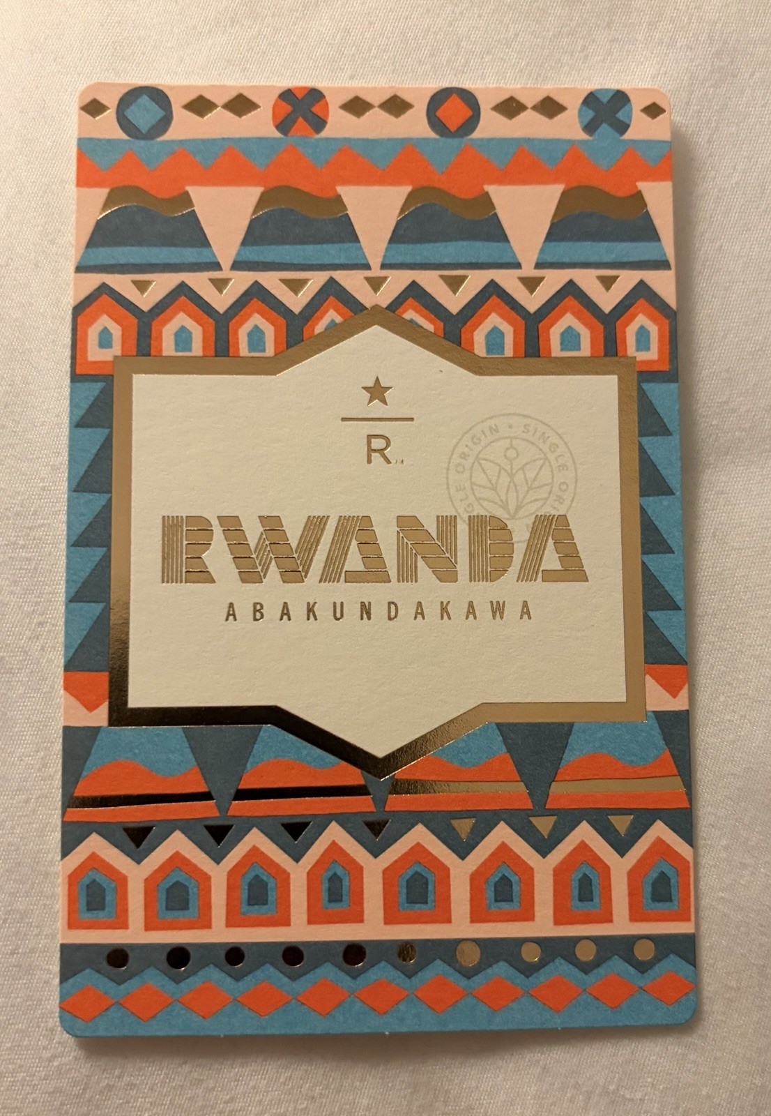 Starbucks New York reserve Roastery Taster Card Rwanda