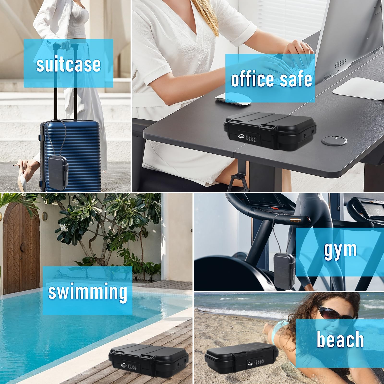 Portable Safe ,Combination Safe with Removable Cable,Set Your Own Combination...