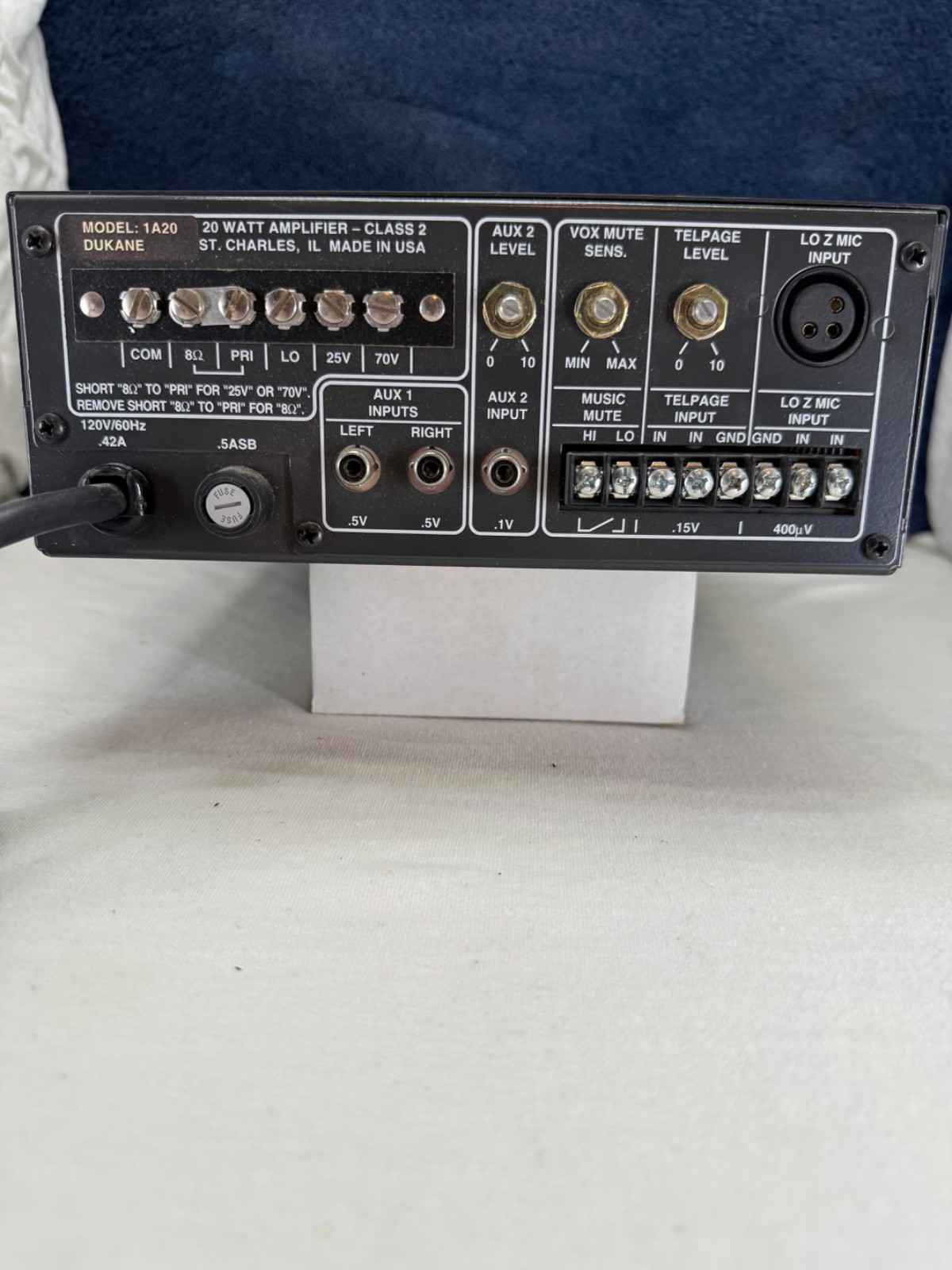 Dukane 1A20 Is A 20-Watt Amplifier & Mixer! Tested Working!