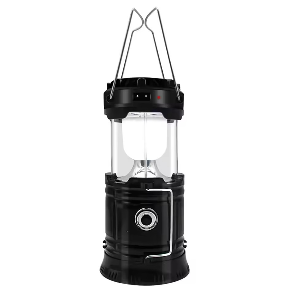 Solar Portable Rechargeable LED Camping Lantern Flashlight Lamp