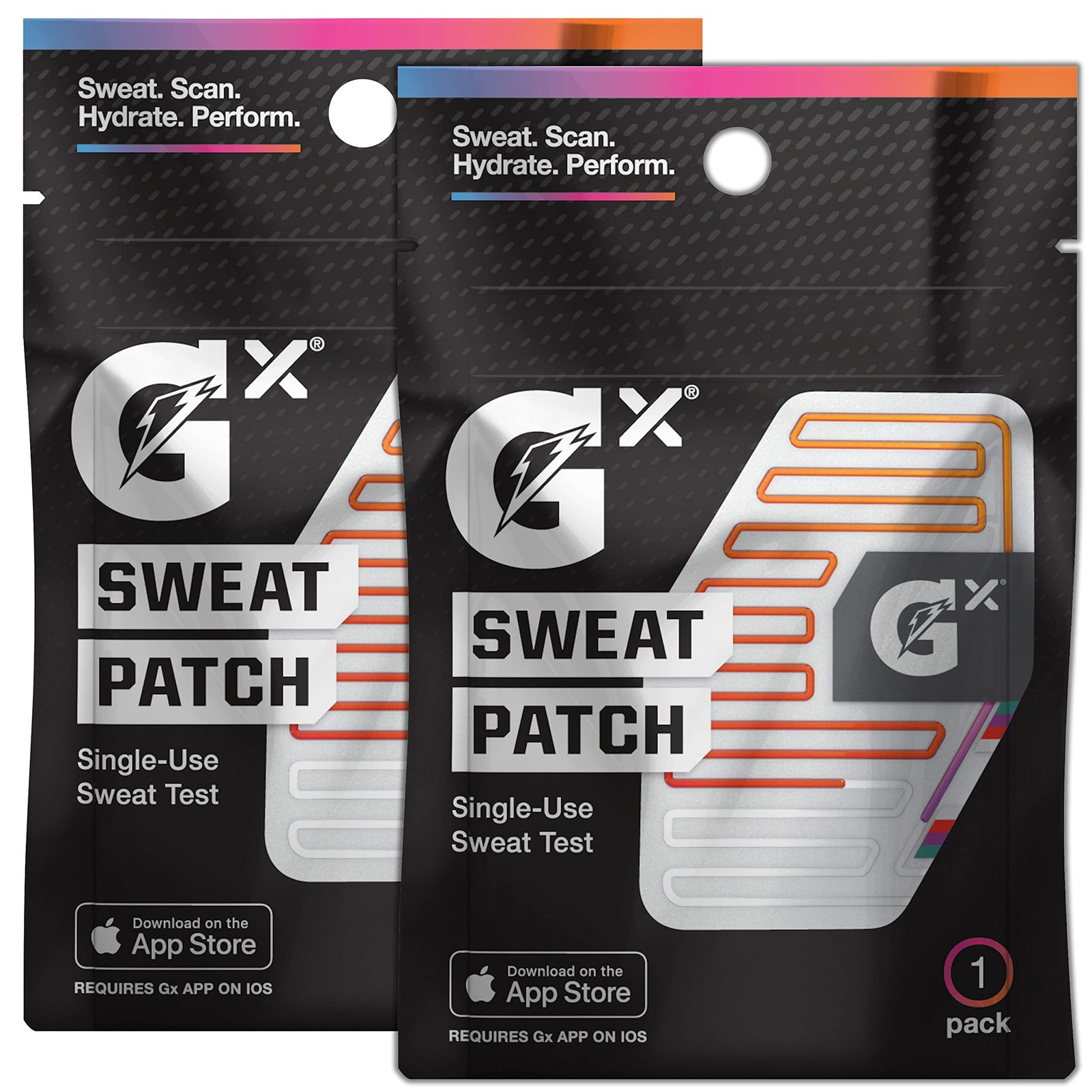 Gatorade, Gx Sweat Patch, Pack of 2 Pach - 2 Pack, Clear