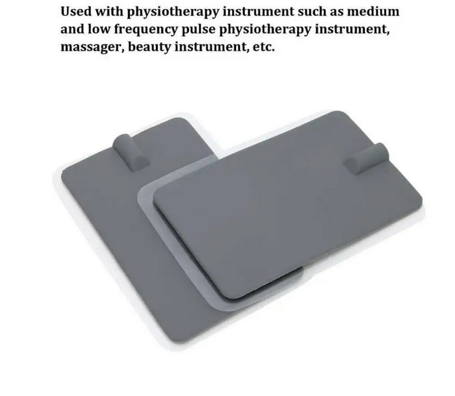 2 Pcs Rubber TENS Replacement Electrodes for TENS Microcurrent 7x11 cm Reusable