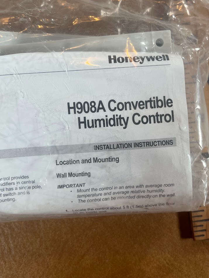 Honeywell H908A Convertible Humidifier Controller Tradeline